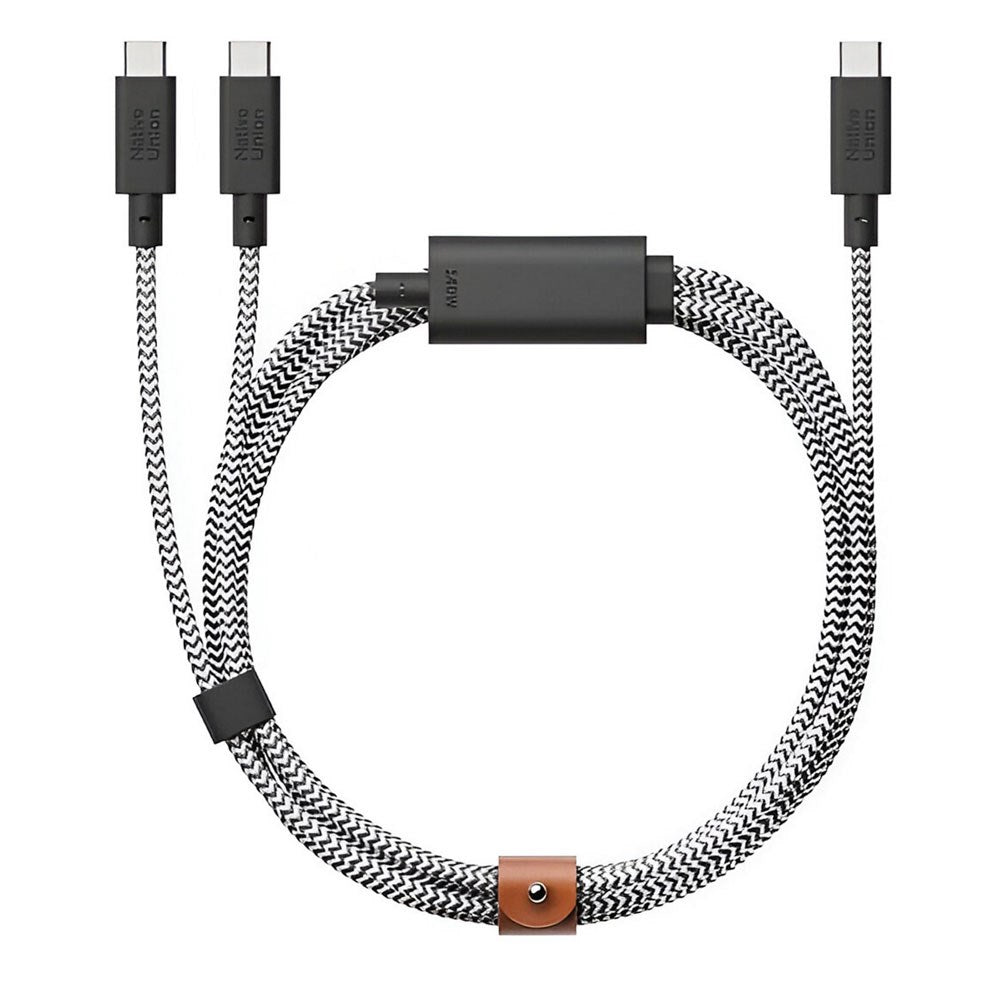 Native Union 2-in-1 USB-C to USB-C Cable 140W - 2m - Zebra