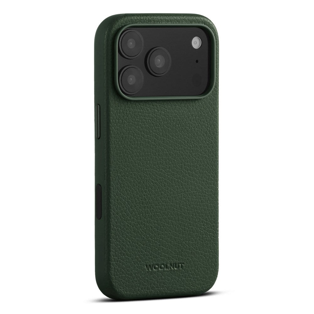 WOOLNUT iPhone 17 Pro Full Grain Leather Case - MagSafe Compatible - Green