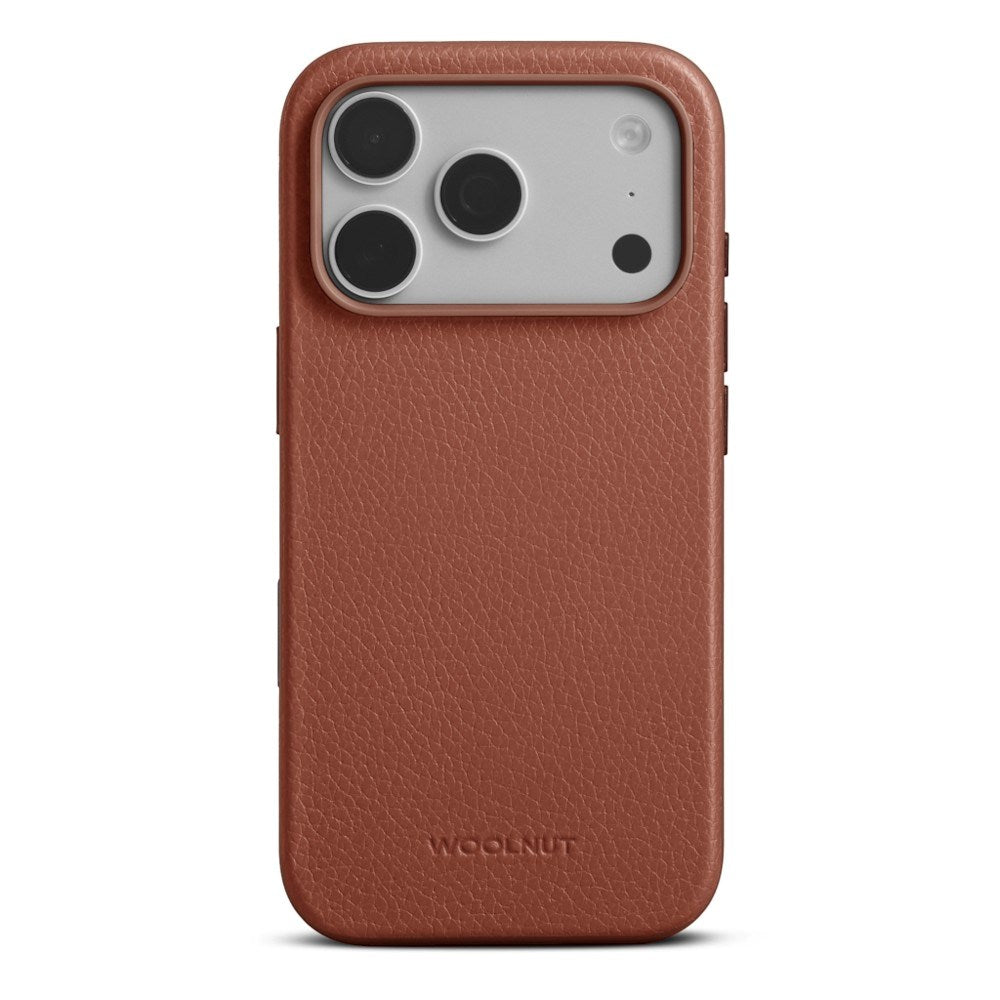 iPhone 18 Pro Max WOOLNUT Genuine Leather Case - MagSafe Compatible - Brown