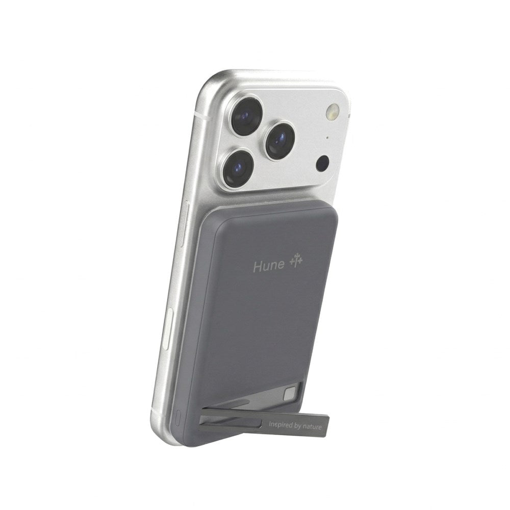 Hune Halcon 5000mAh Powerbank with Wireless Charging - MagSafe Compatible - Grey