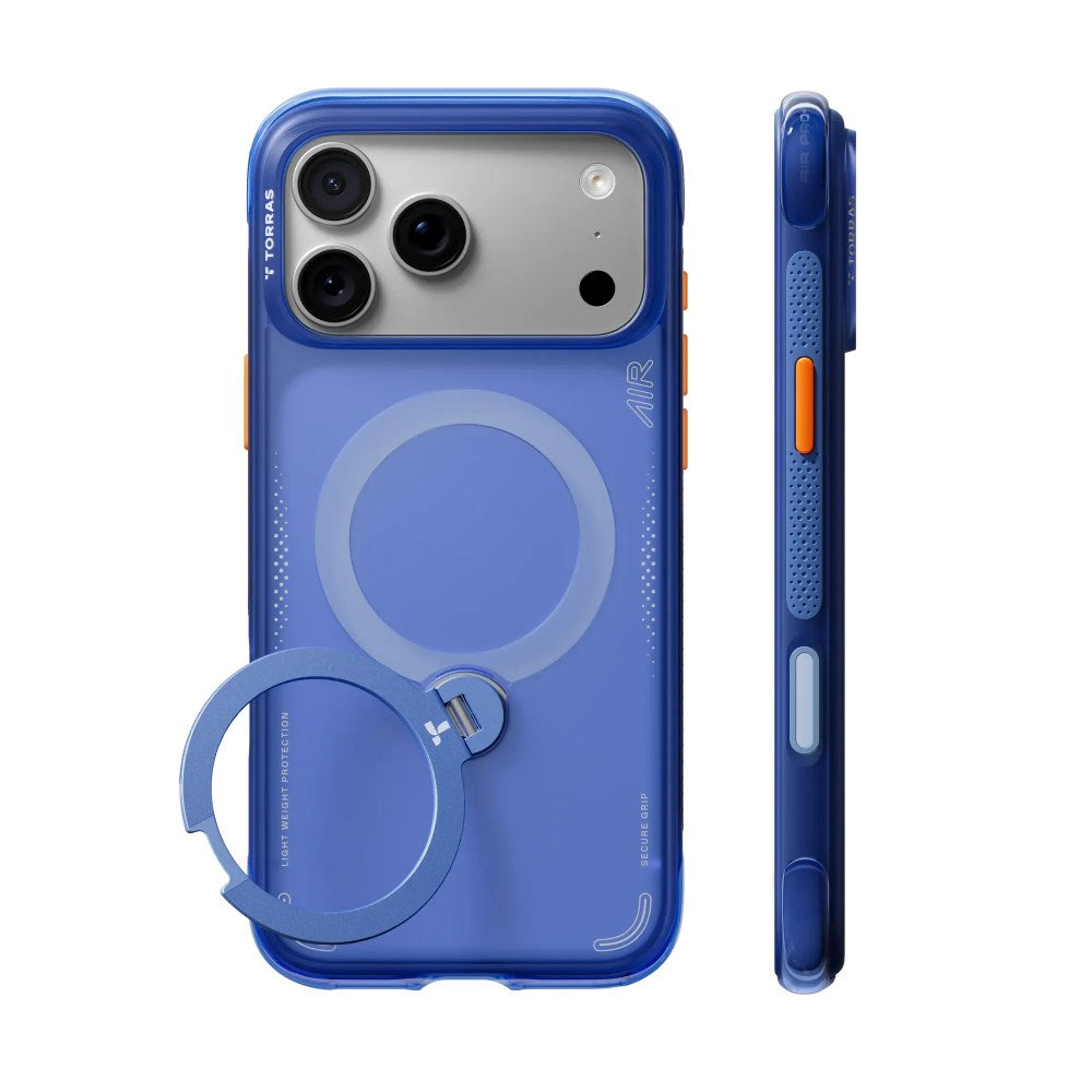 iPhone 18 Pro Max / 17 Pro Max TORRAS Ostand Q3 Air Case - MagSafe Compatible - Arctic Blue