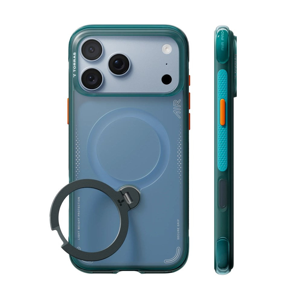 iPhone 18 Pro / 17 Pro TORRAS Ostand Q3 Air Case - MagSafe Compatible - Green