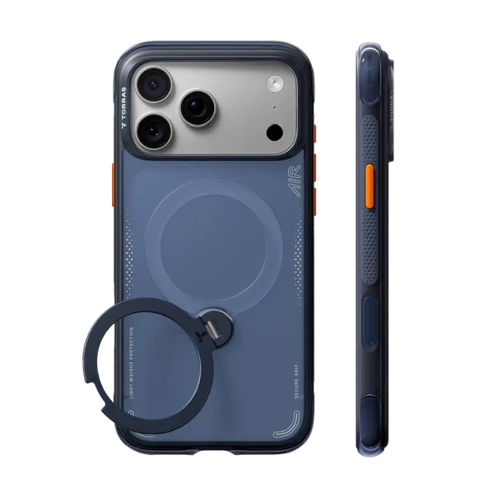 iPhone 18 Pro Max / 17 Pro Max TORRAS Ostand Q3 Air Case - MagSafe Compatible - Deep Blue