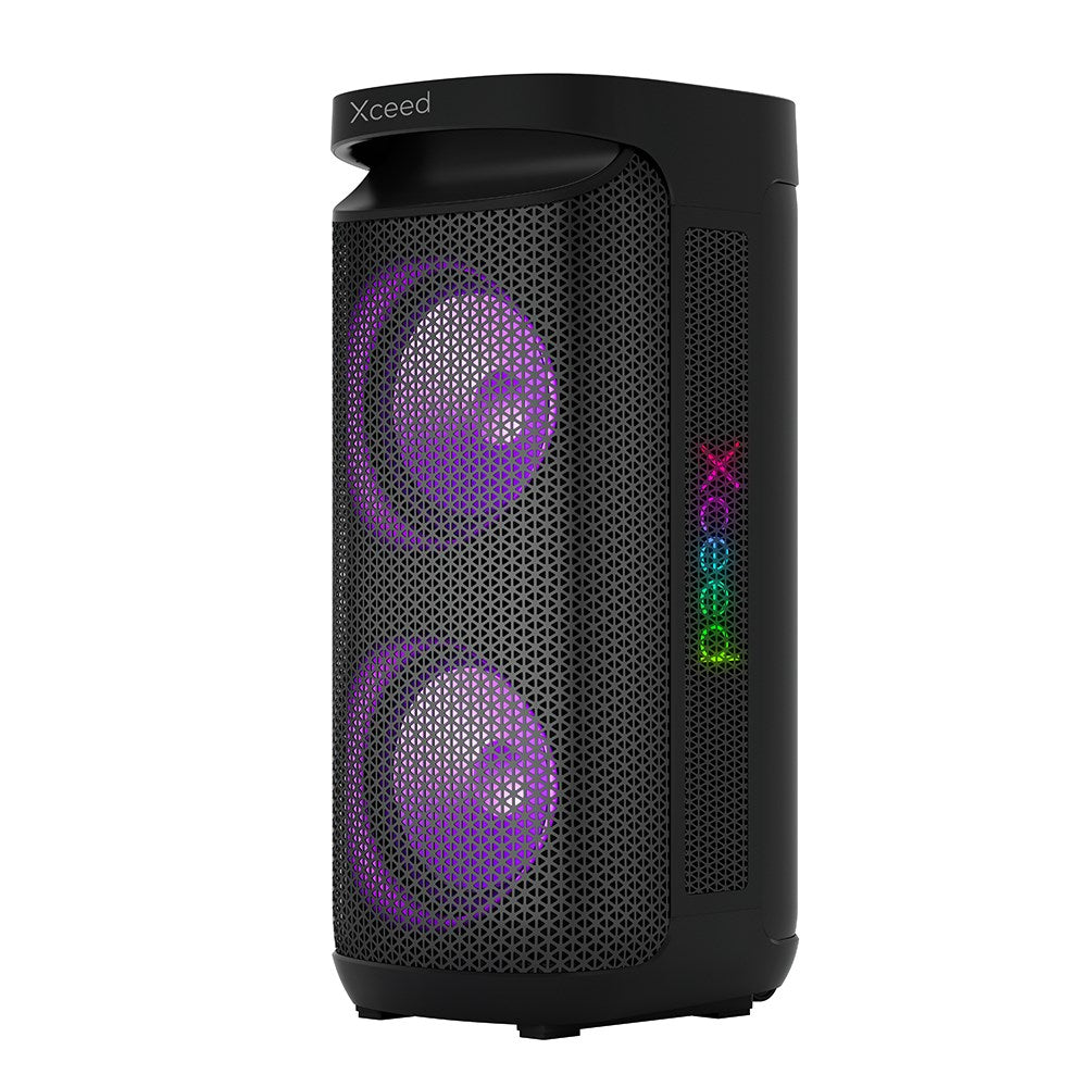 Xceed Sound 10" Bluetooth Speaker with Wireless Microphone & Light Show - Black
