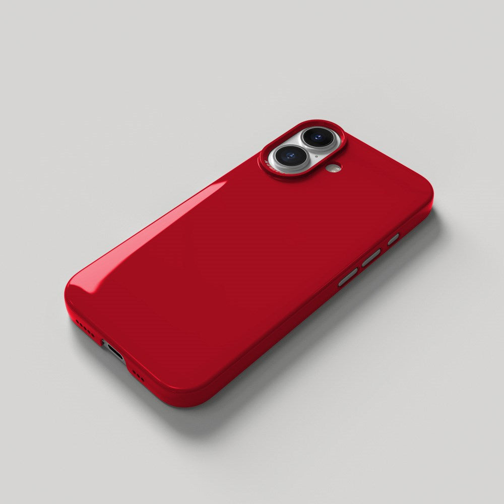 Nudient Thin Case iPhone 16 Case - MagSafe Compatible - Cherry Red Gloss