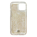 iPhone 14 / 13 Joy Case Hybrid Glitter Case - Transparent / Gold