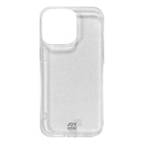 iPhone 14 Pro Max Joy Case Flexible Plastic Case with Glitter - Transparent / Silver