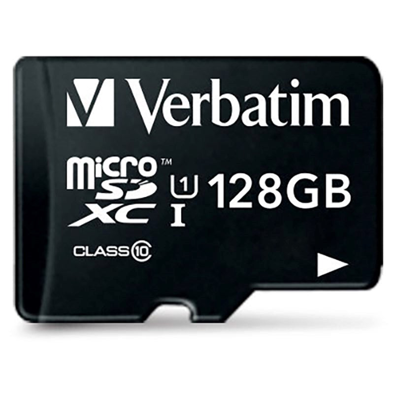 Verbatim Premium microSDXC Class 10 Memory Card w. 128GB & Camera Adaptor