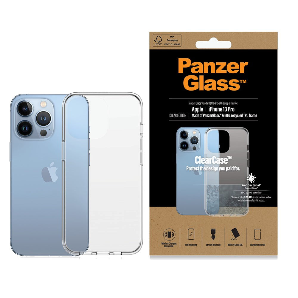 iPhone 13 Pro PanzerGlass ClearCase Antibacterial Case - Transparent