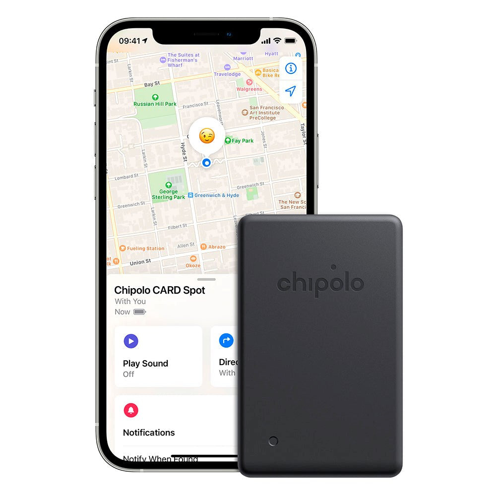 Chipolo Card Spot - GPS Tracker - Compatible with Apple Find My - Black