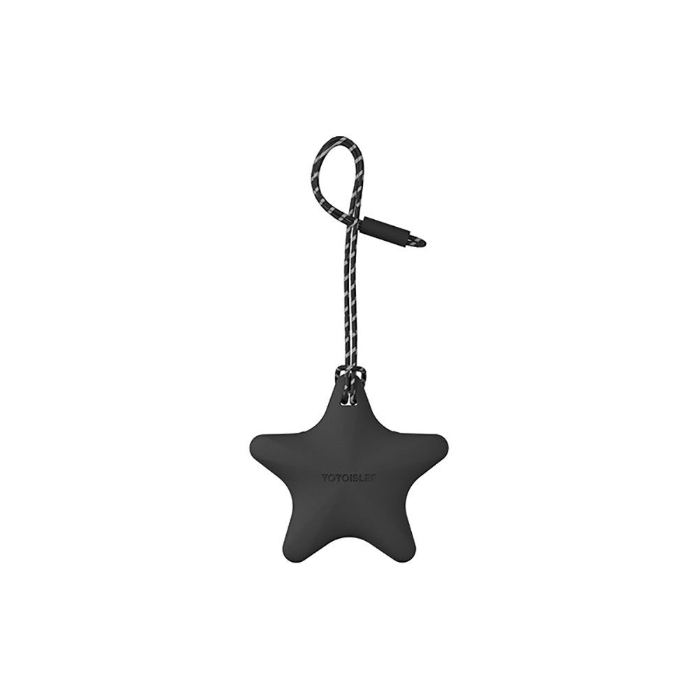 Star-shaped AirTag Case with Strap - Black