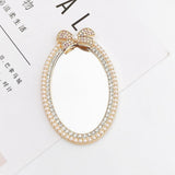 Mirror Sticker w. Stones & Pearls - Gold