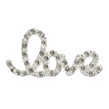 Love Sticker for Mobile - Rhinestones - Silver