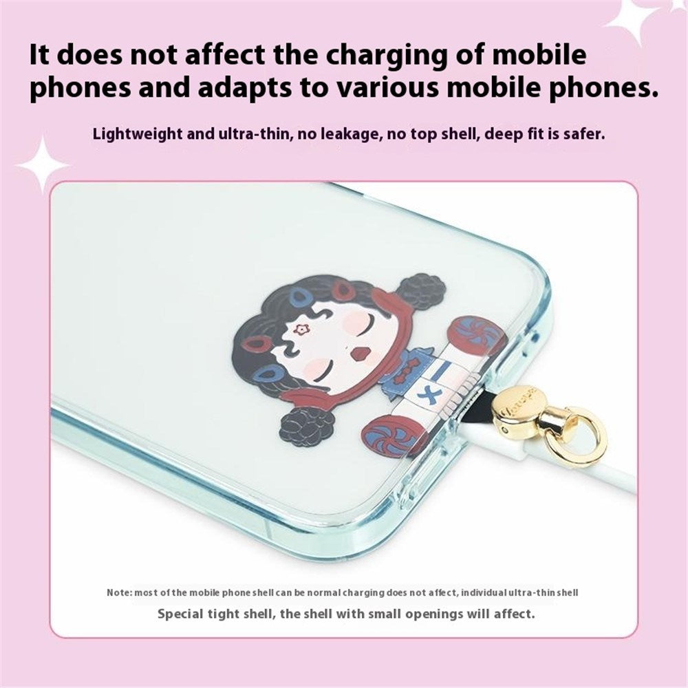 Insert Plate for Mobile Strap - Cartoon Design - Dachshund