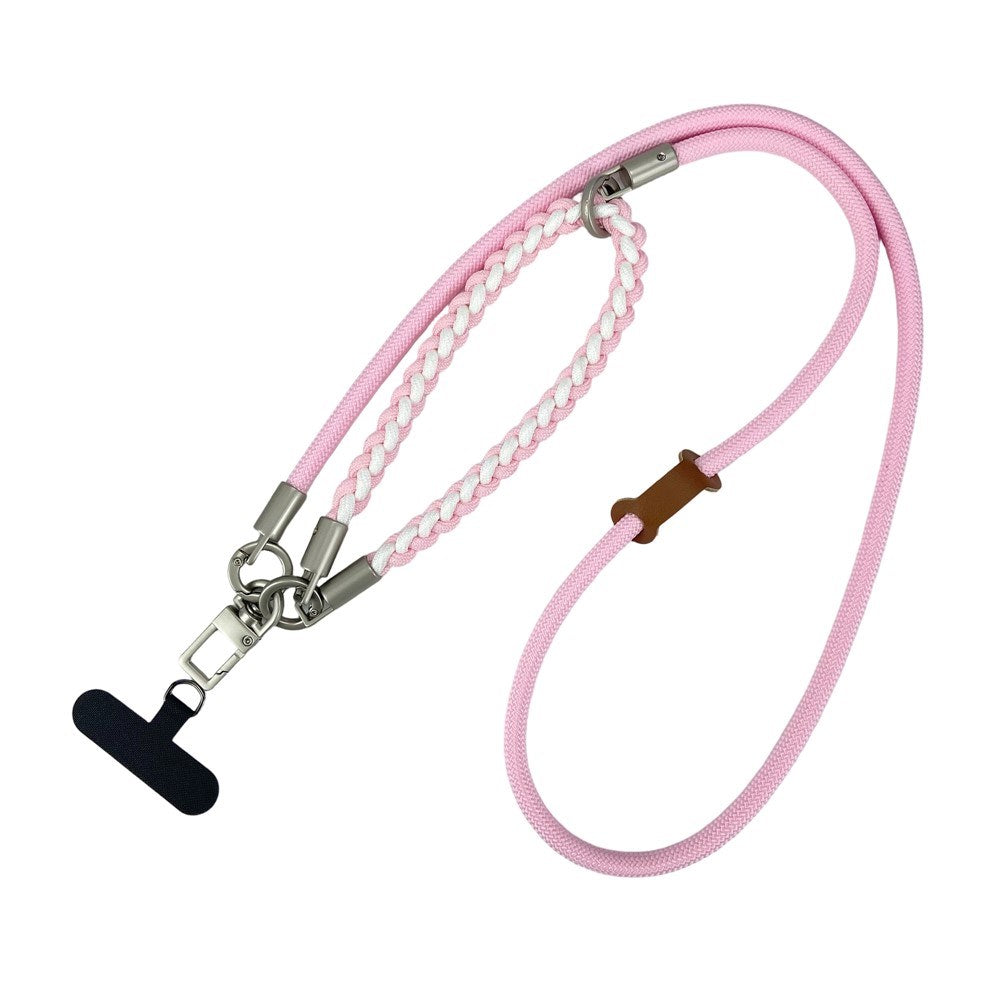 Braided 3-in-1 Mobile Strap - 90cm / 30cm - Pink