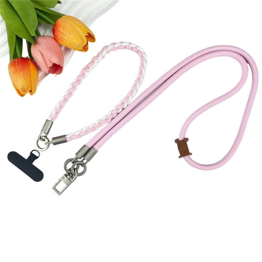 Braided 3-in-1 Mobile Strap - 90cm / 30cm - Pink