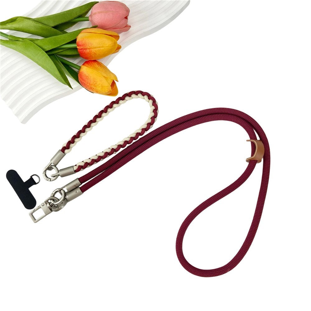 Braided 3-in-1 Mobile Strap - 90cm / 30cm - Red