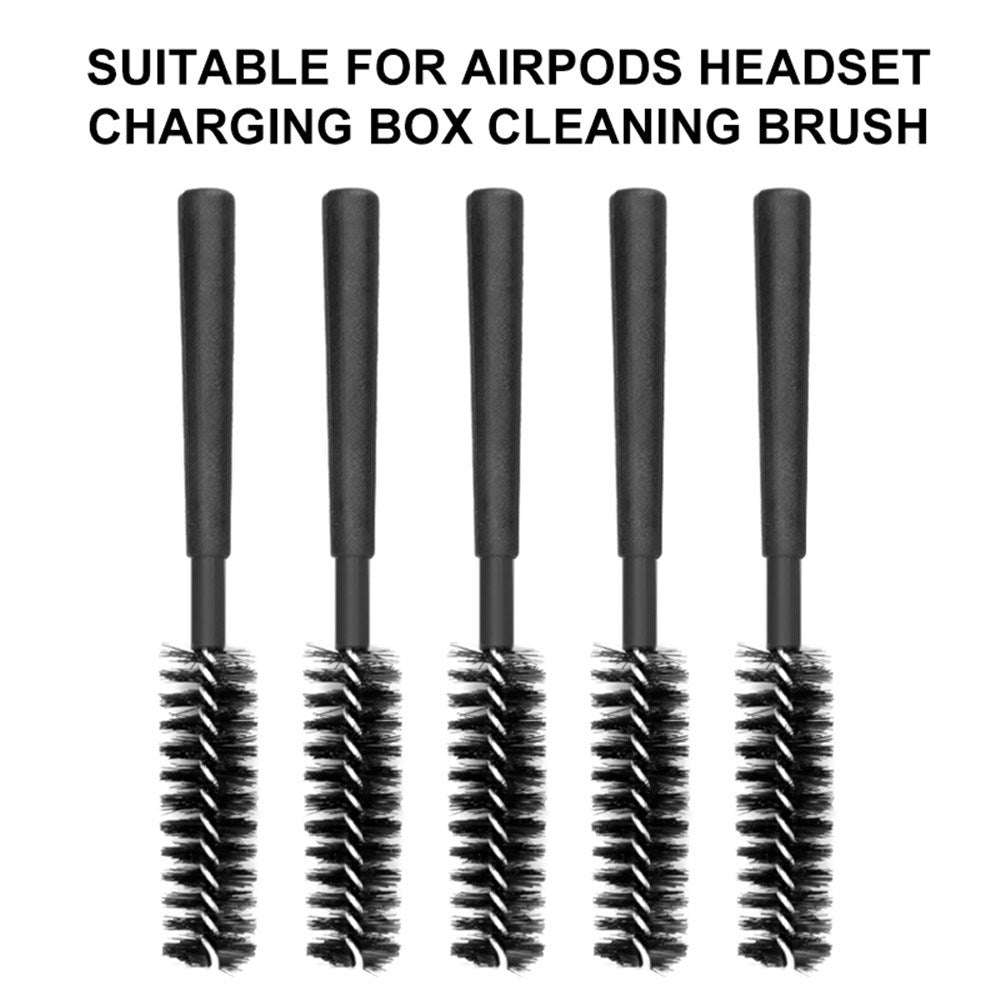 Cleaning Brush Set for AirPods / Earbuds Charging Case - 5 pcs - Black
