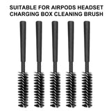 Cleaning Brush Set for AirPods / Earbuds Charging Case - 5 pcs - Black
