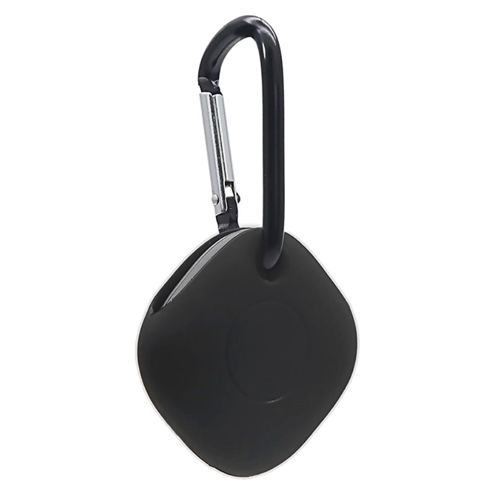 AirTag Soft Silicone Case with Carabiner - Black