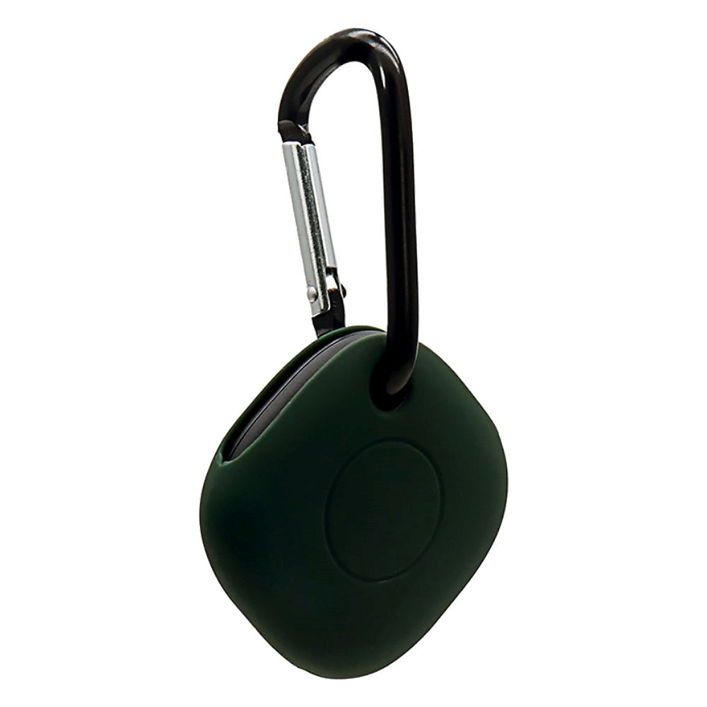 AirTag Soft Silicone Case with Carabiner - Green