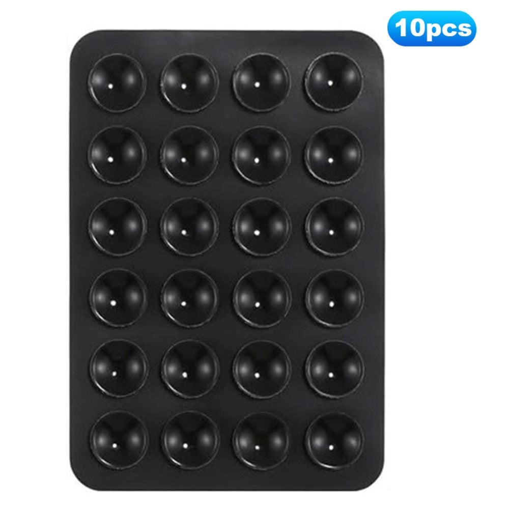 Silicone Suction Cup Mobile Holder - 10-Pack - Black