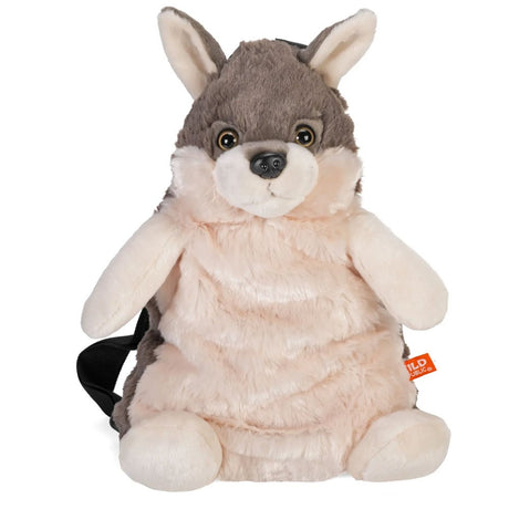 Wild Republic Teddy Backpack for Kids - Wolf