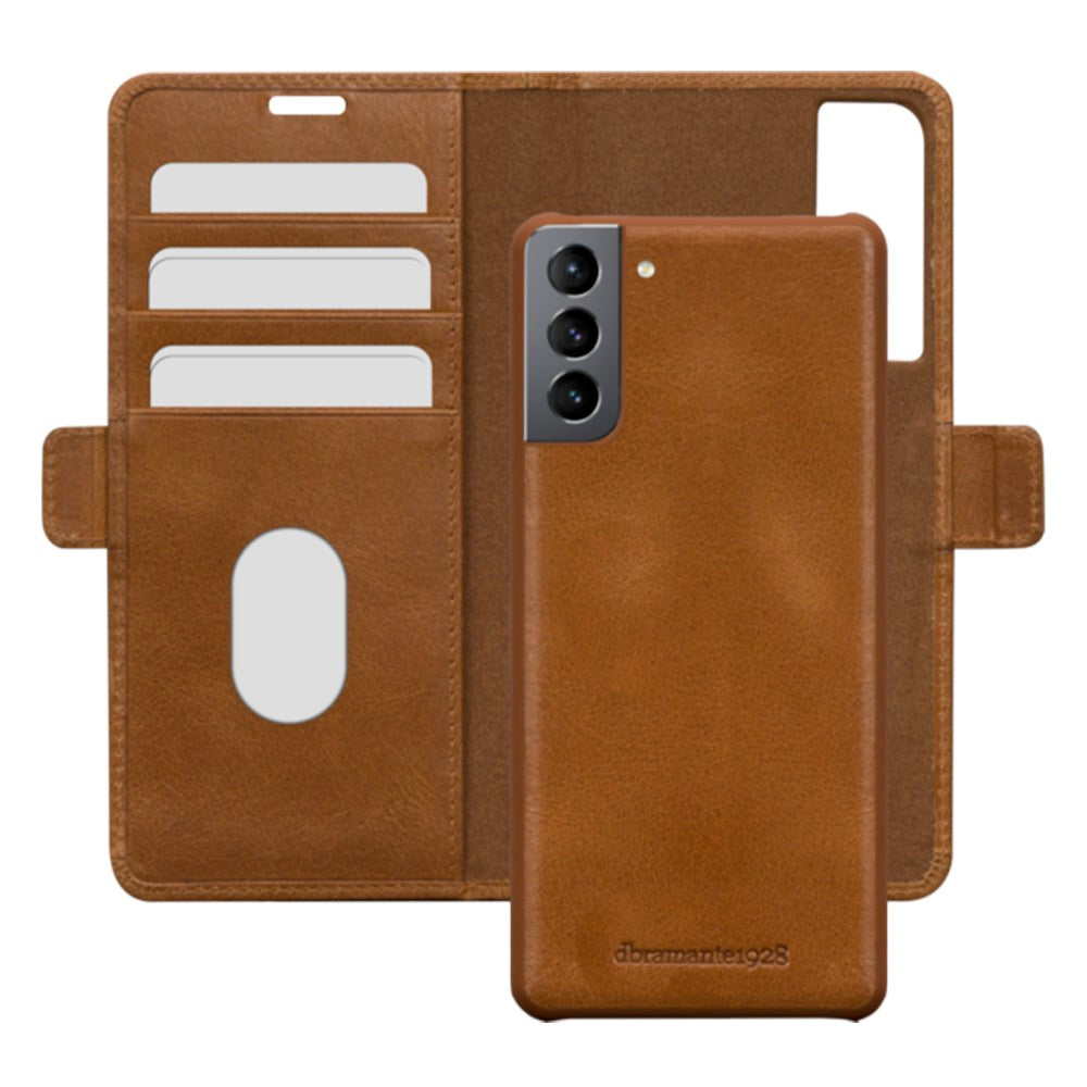 Samsung Galaxy S21+ (Plus) dbramante1928 Lynge Genuine Leather Magnet Case - Tan