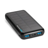 SBS Solar Powerbank with 2x USB-A 10W - 10,000 mAh - Black