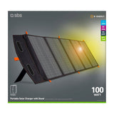 SBS Solar Charger 100W with 1x USB-A & 1x USB-C - Black