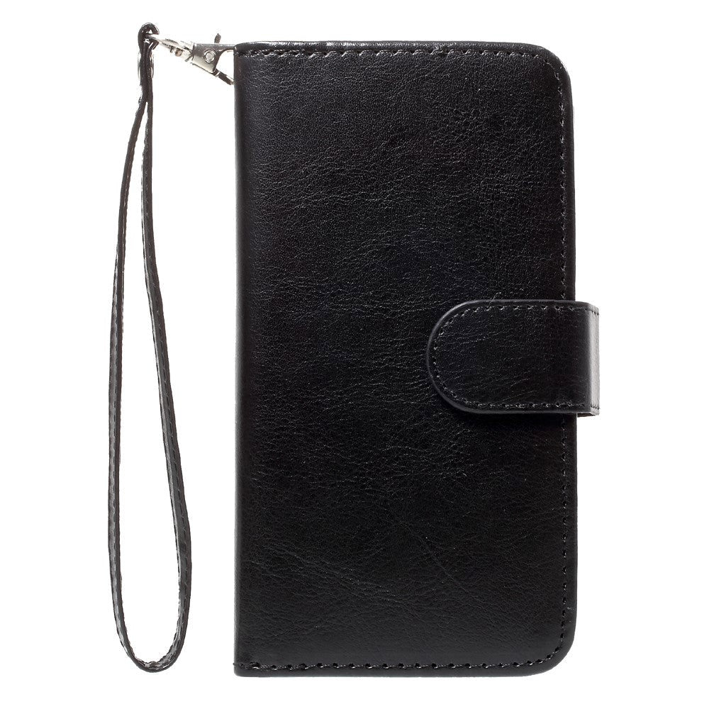 iPhone X / Xs Leather Wallet Case 2-in-1 Black