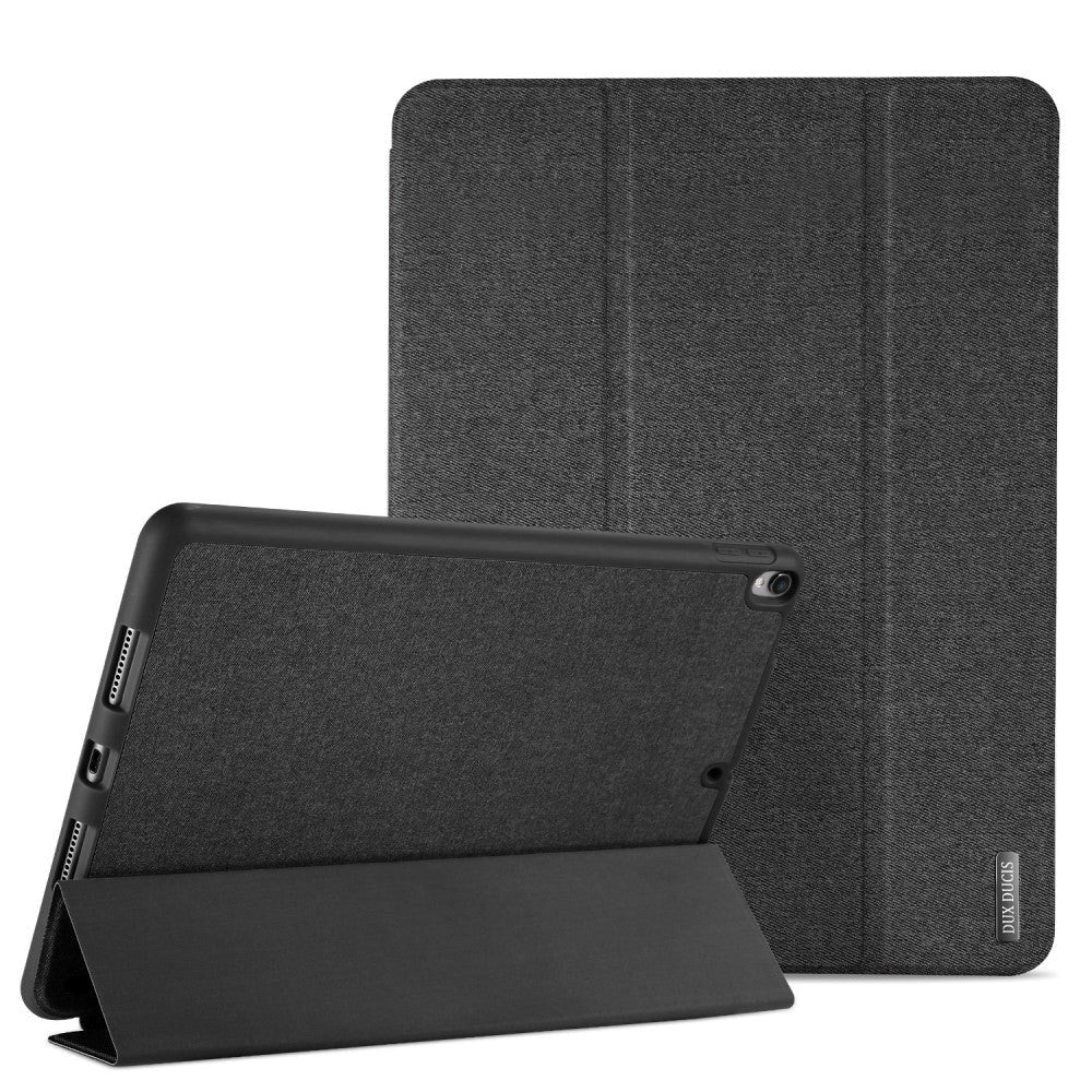 iPad Air (2019) / iPad Pro 10.5" Case - DUX DUCIS Domo Series Tri-fold Leather Case - Dark Grey