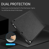 iPad Air (2019) / iPad Pro 10.5" Case - DUX DUCIS Domo Series Tri-fold Leather Case - Dark Grey