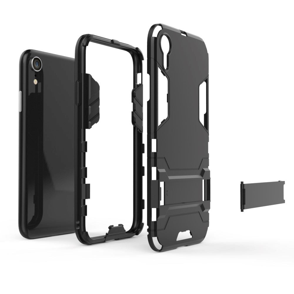 iPhone XR Tough Case w. Foot Black