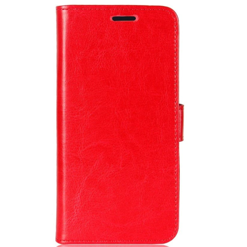 iPhone XR Sleek Leather Wallet Case - Red