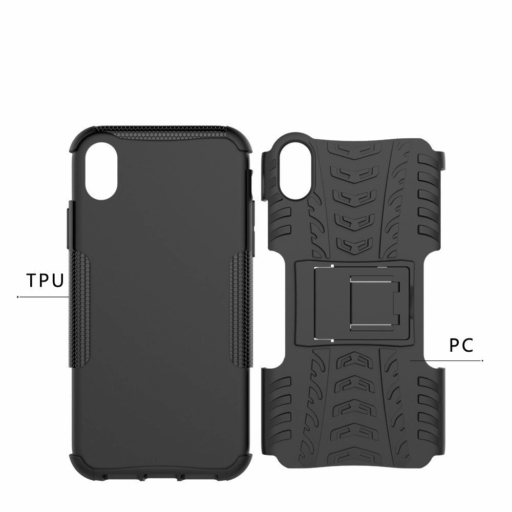 iPhone XR Cool Tyre Tough Case w. Stand Black