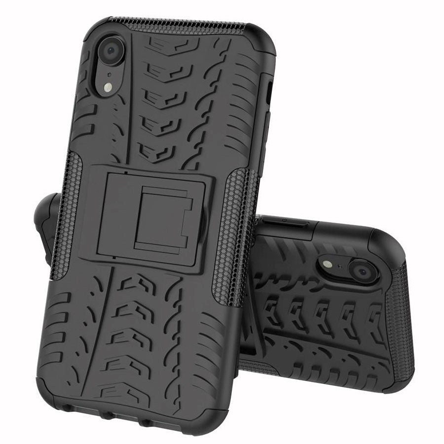 iPhone XR Cool Tyre Tough Case w. Stand Black