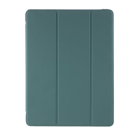 iPad 9.7 (2018-2017) / iPad Air / iPad Air 2 Tri-Fold Leather Case w. Apple Pencil Holder - Dark Green