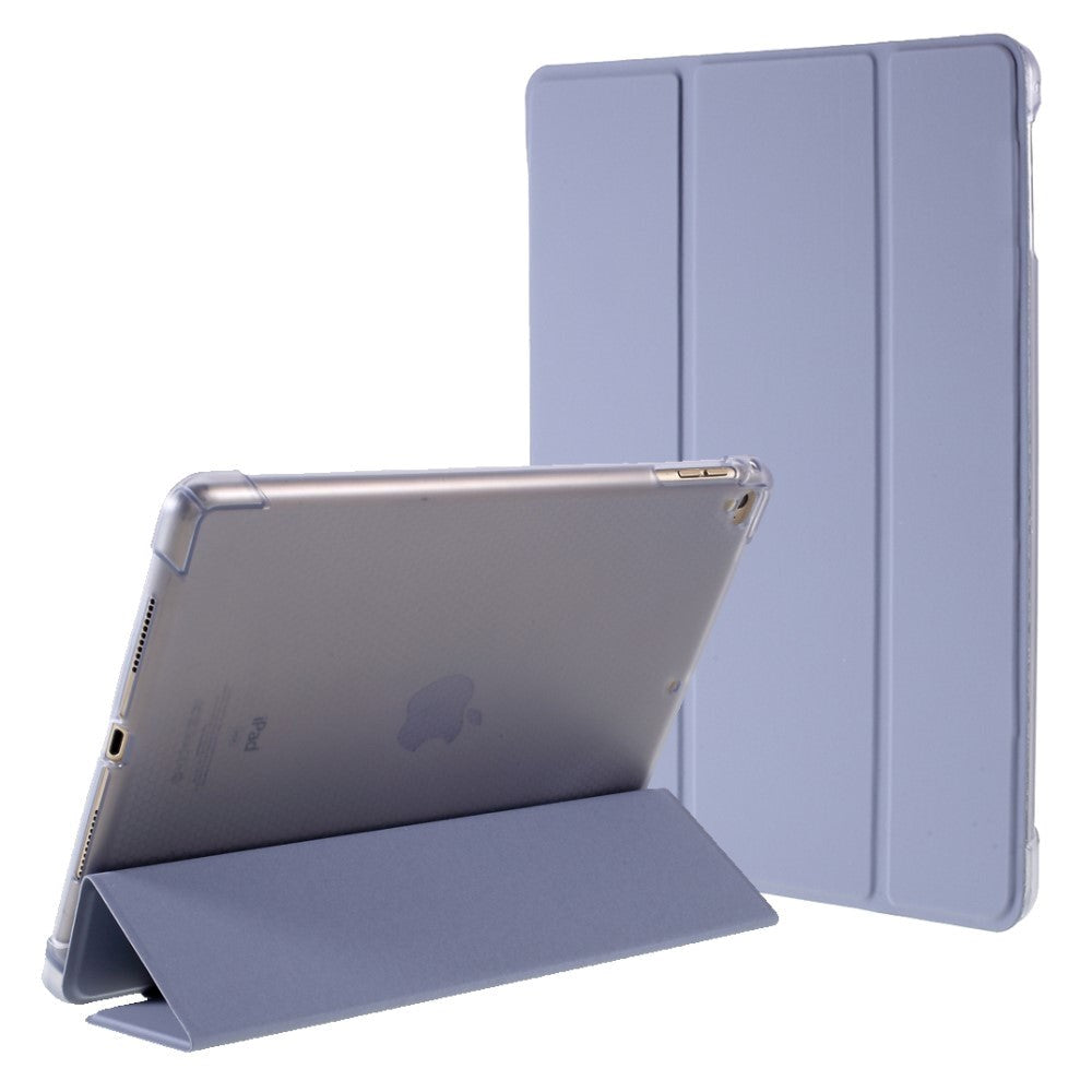 iPad 9.7 (2018-2017) / iPad Air / iPad Air 2 Tri-Fold Leather Case w. Apple Pencil Holder - Purple