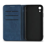 iPhone XR Smart Leather Wallet Case - Blue