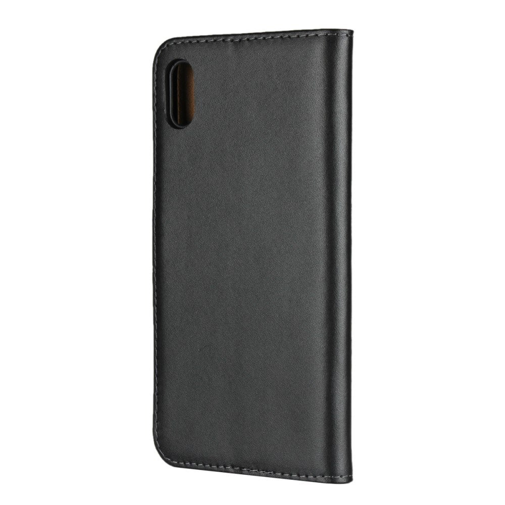 EIDERWOOD iPhone XS Max Leather Flip Case w. Wallet & Stand Function - Black