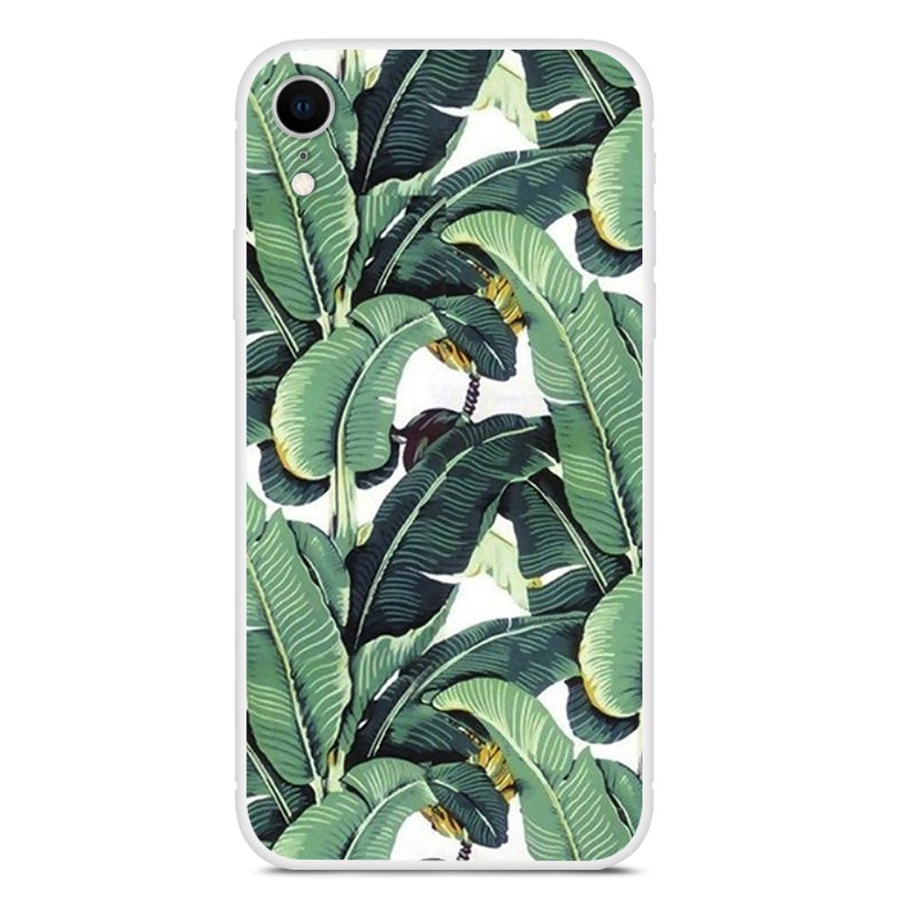 EIDERWOOD iPhone XR Flexible Plastic Case w. Print - Leaves