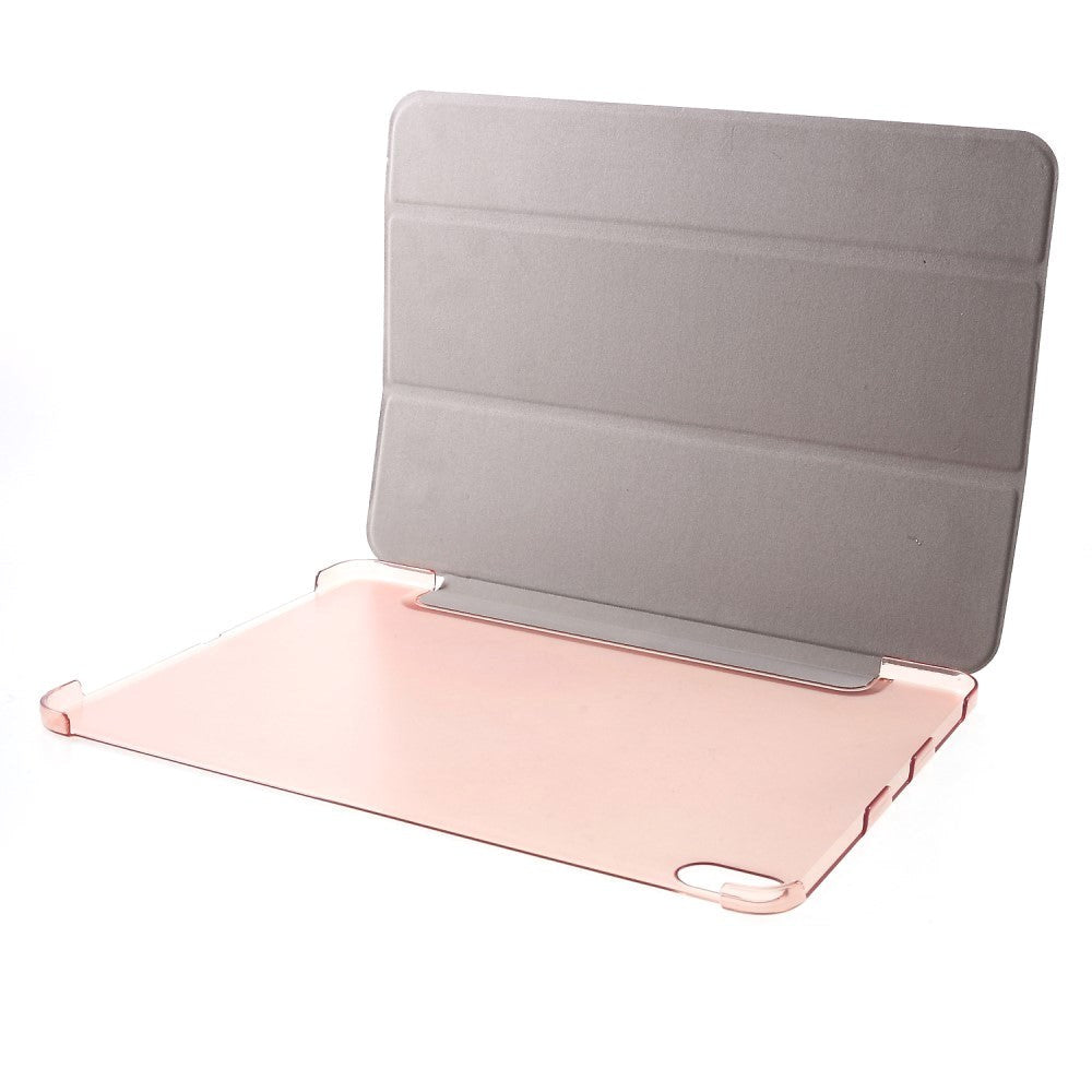 iPad Pro 11" (2018) Tri-fold Leather Stand Case w. Transparent Back Pink