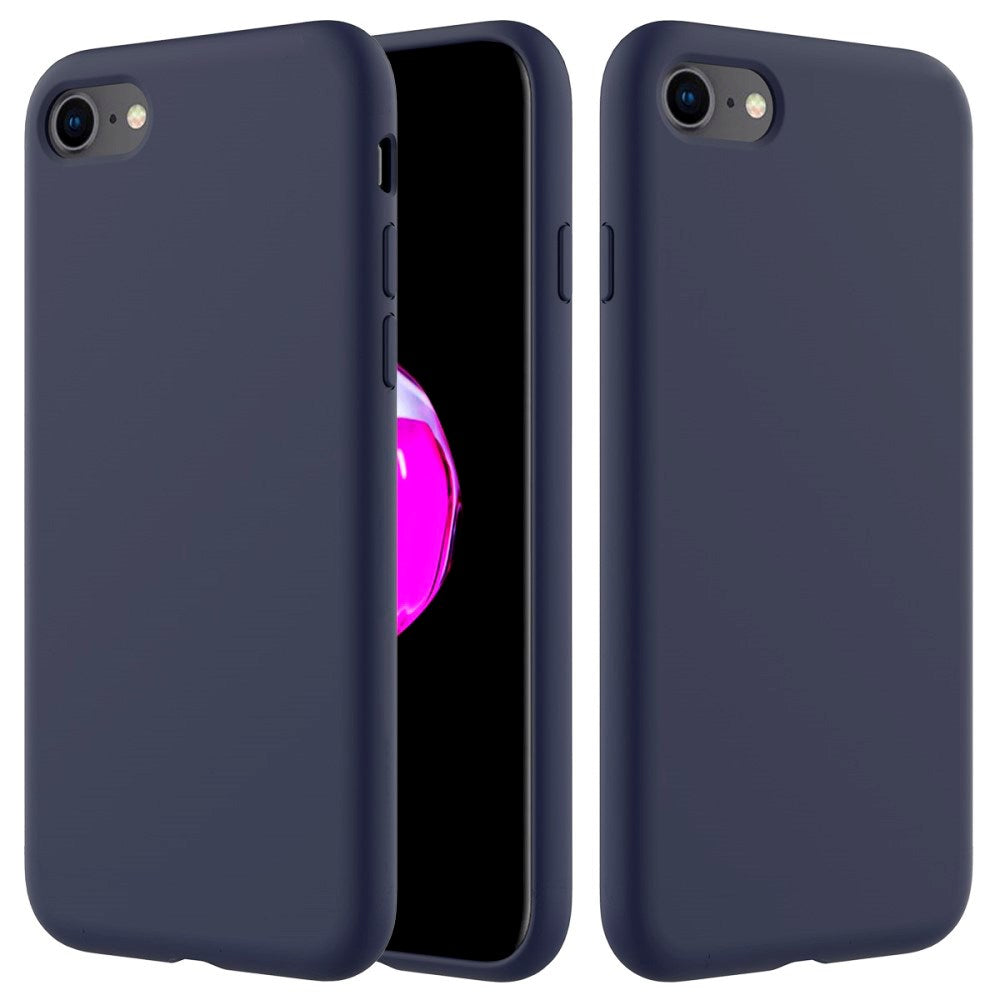 iPhone SE (2022 / 2020) / 8 / 7 Soft Silicone Case - Dark Blue Vol. 2