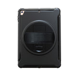 iPad Tough Case w. 360 Degree Hand Holder & Stand - Black