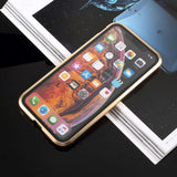 iPhone X / XS 360° Magnetic Case w. Glass front & back - Gold