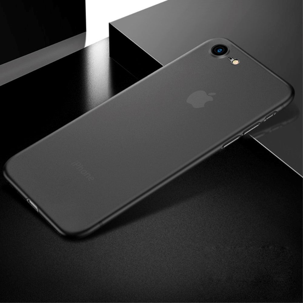 iPhone SE (2022 / 2020) / 8 / 7 X-Level Ultra Thin Matte Plastic Case - Transparent  Black