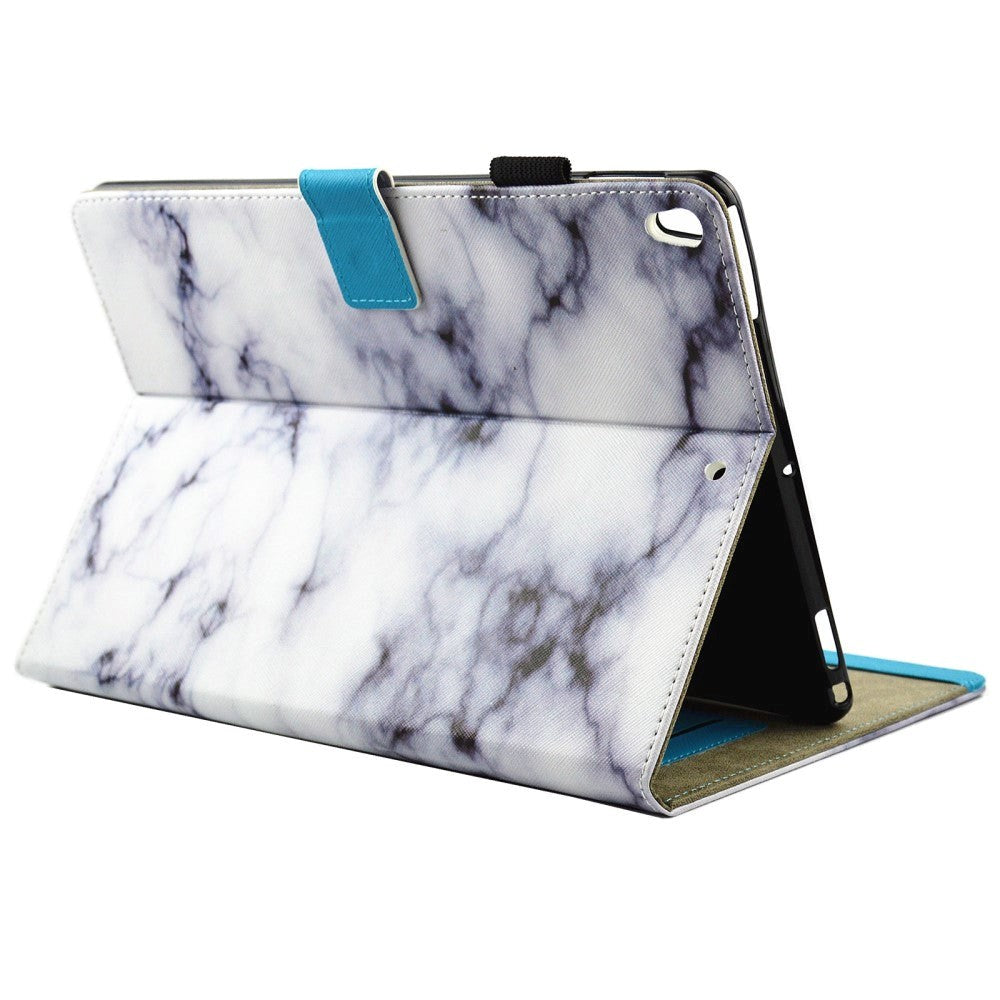 iPad Air (2019) / iPad Pro 10.5" Case - Marble Style Leather Case - White