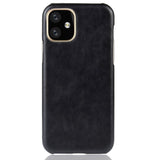 iPhone 11 Leather Case Litchi Skin Plastic Case Black