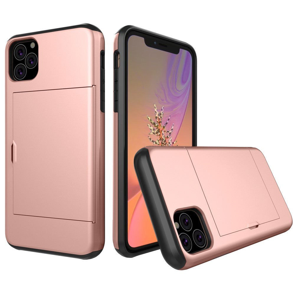 iPhone 11 Hybrid Tough Case w. Card Holder Rose Gold